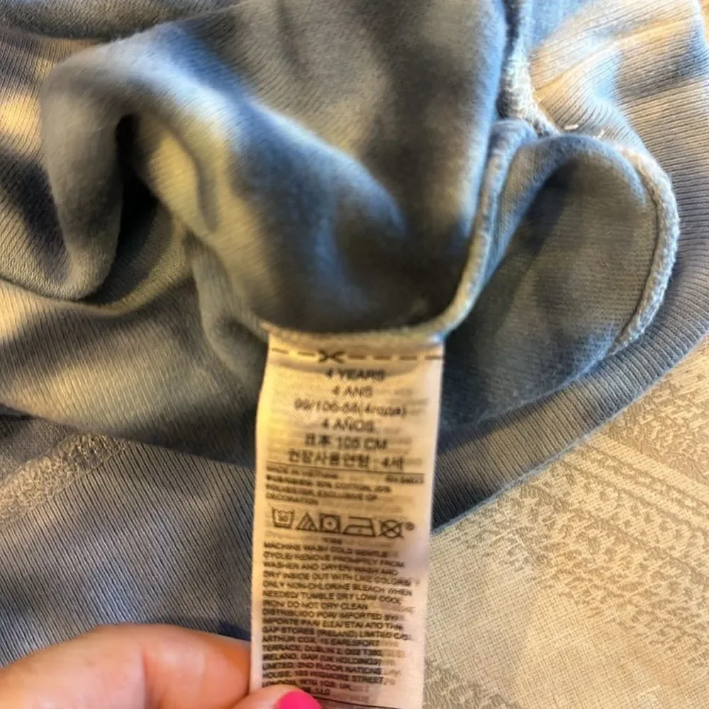 Baby Gap Shades of Blue Tie Dye Terrycloth Long Sleeve Shirt - Size 4